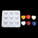 Molde de silicona diseño corazones 12.8*12cm