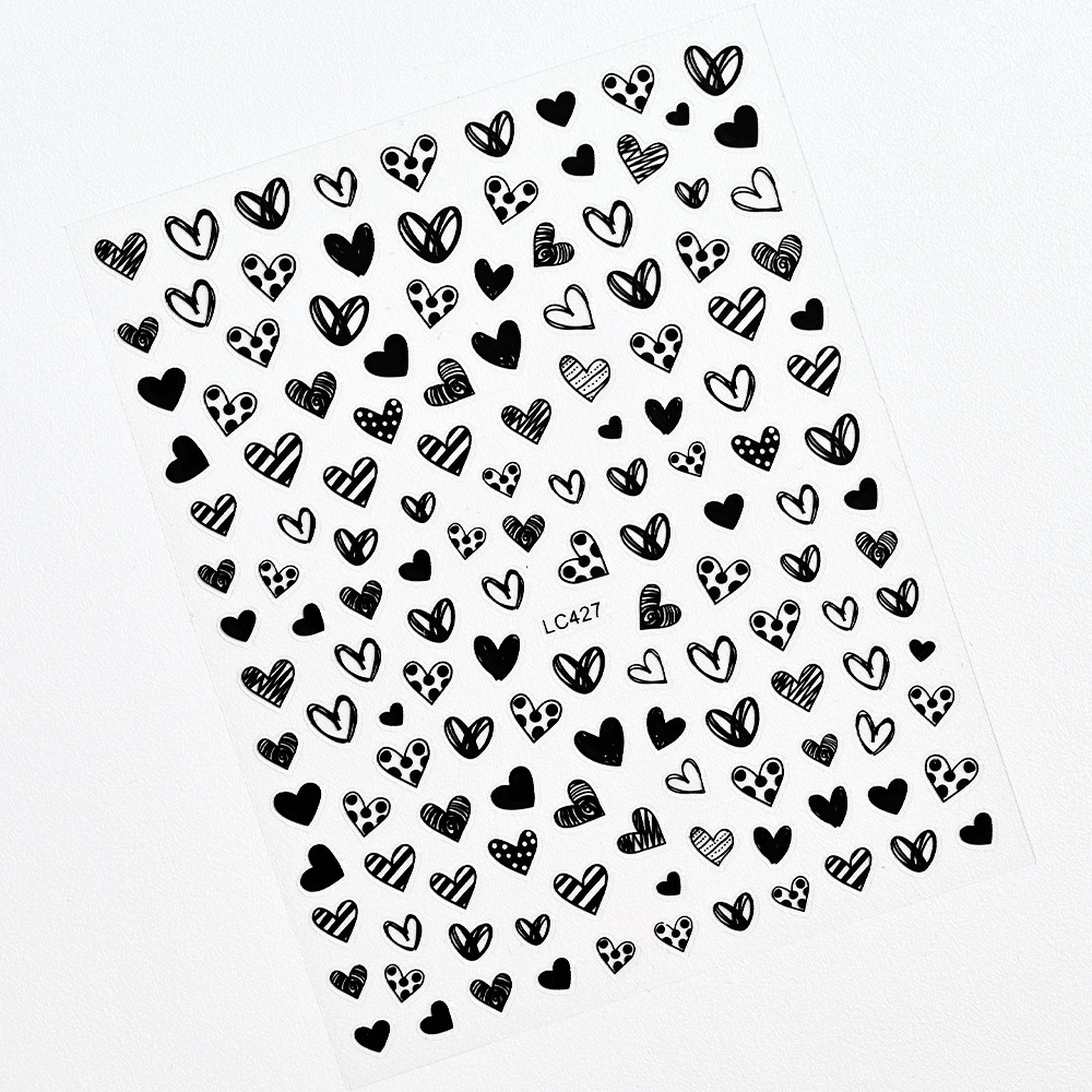 Sticker de corazon negro