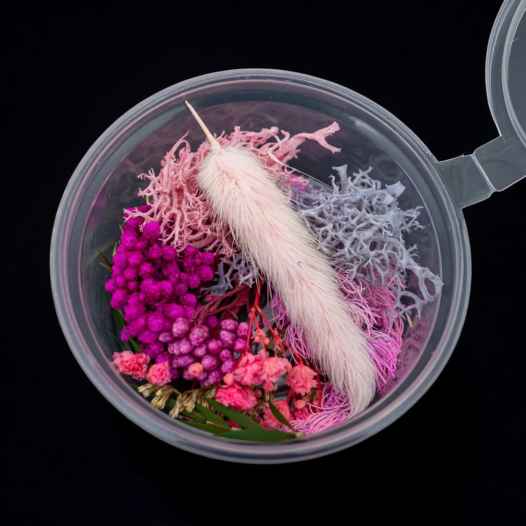 Flor seca mix en pote circular