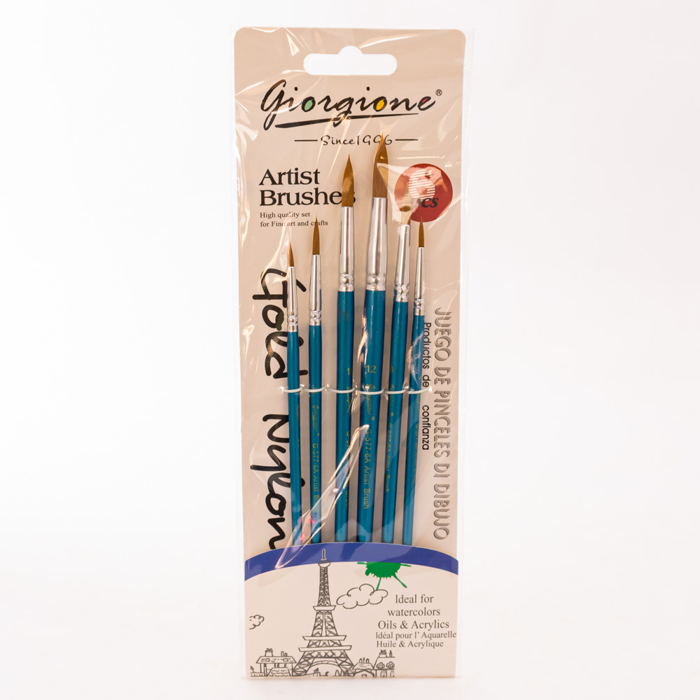 Set de pincel punta fina 6pc GIORGIONE
