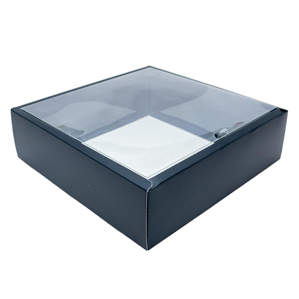 Caja tapa transparente 25*25*7.5cm 12 piezas