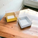Caja con tapa transparente plata, oro 20*20*14cm 12 piezas
