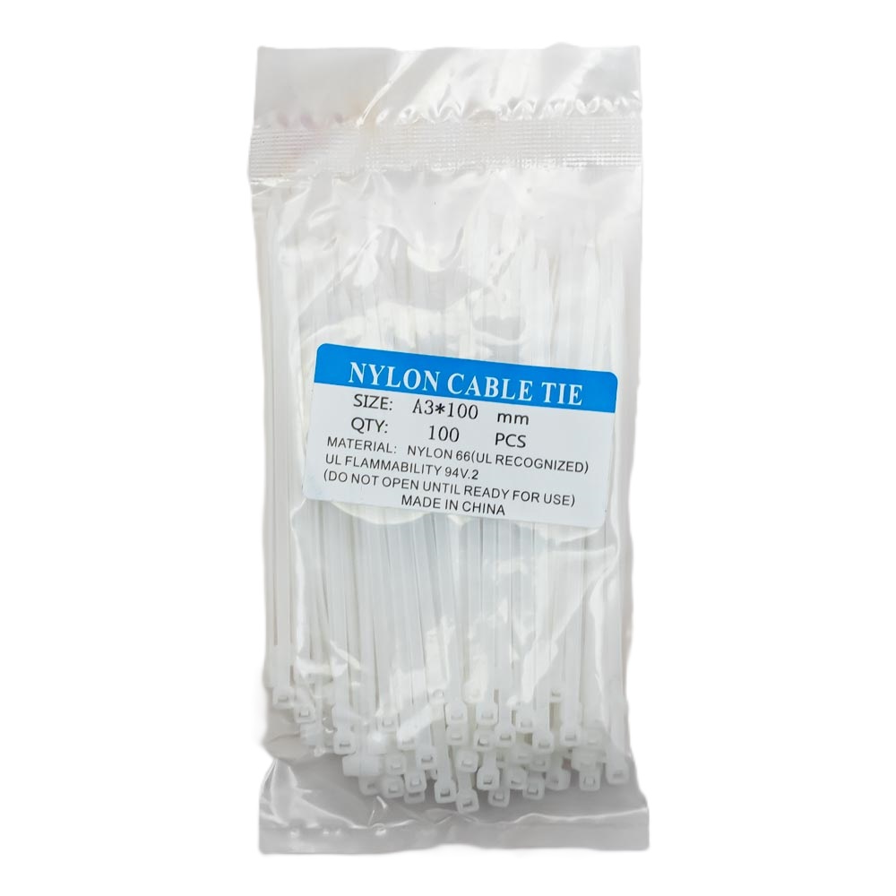Precinto blanco 3*100mm 100 piezas