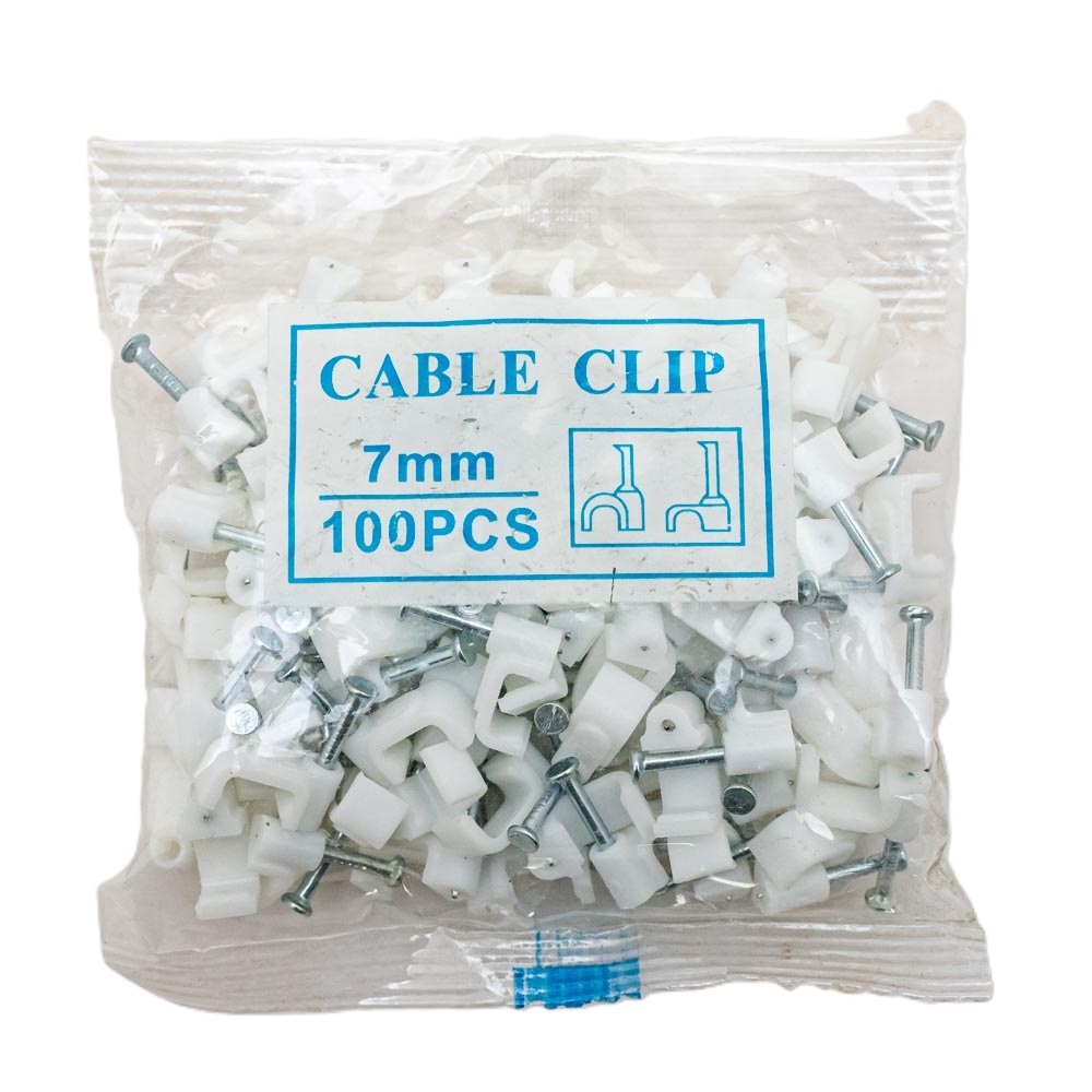 Grapa para cable 7mm 100 piezas
