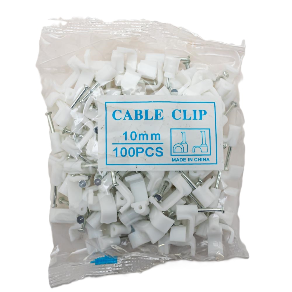 Grapa para cable cuadrado 10mm 100pc