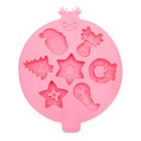 Molde de silicona diseño navideño