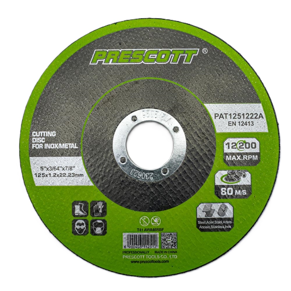 Disco de corte inoxidable 125*1.2*22.2mm PRESCOTT