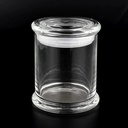 Frasco de vidrio cilindro con tapa 11*9cm 370ml