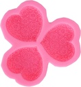 Molde de corazones borde rosa 13.3*10.5cm