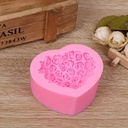 Molde de silicona forma corazón borde rosas 7*6cm