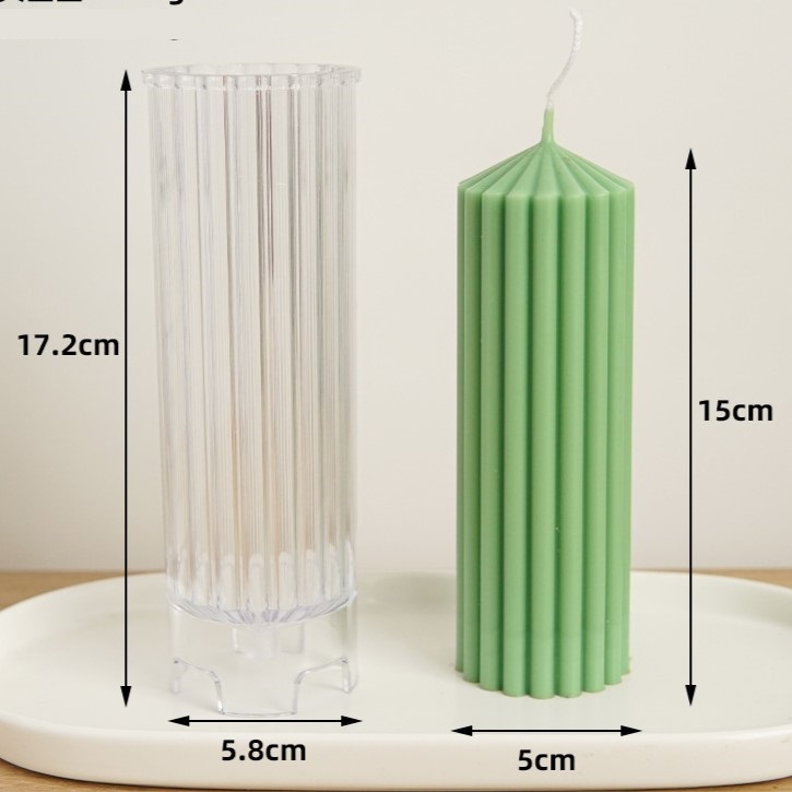 Molde acrílico cilindro acanalado 17*5cm