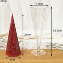 Molde acrílico cono hexagonal  23.7*7.7cm