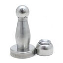 Tope con imán de acero inoxidable para puerta 7.5cm