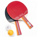 Set de pelota y raqueta ping pong 12 piezas