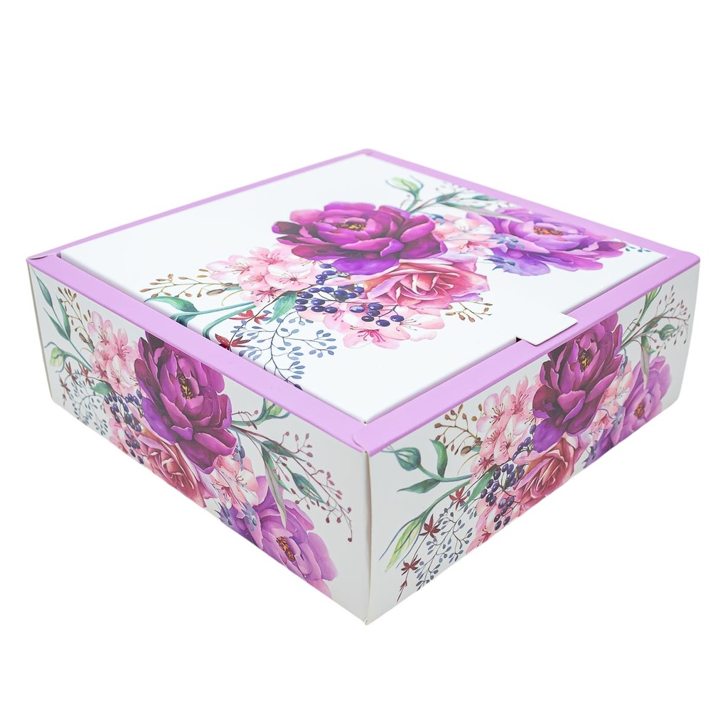 Caja diseño flor 20*20*7cm 12 piezas