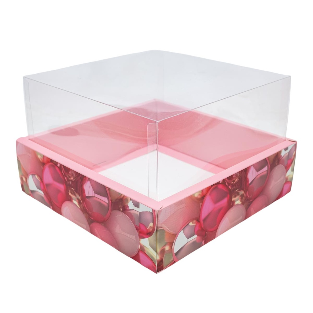 Caja con visor elevado diseño globo 25*25*15cm 12 piezas