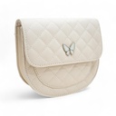 Cartera semicircular con dije mariposa