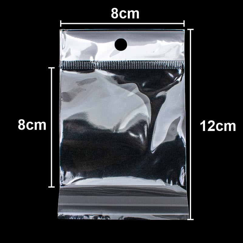 Bolsita OPP con agujero adhesivo 12*8cm 100 piezas