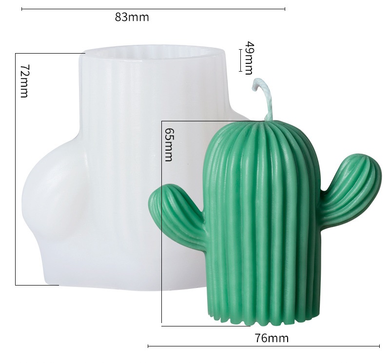 Molde de silicona cactus 83*72mm