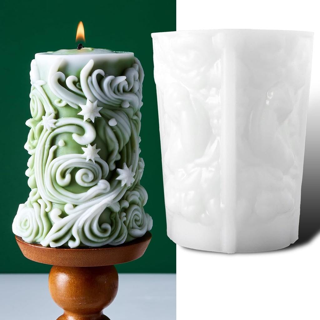 Molde de silicona columna borde espiral 11*9cm