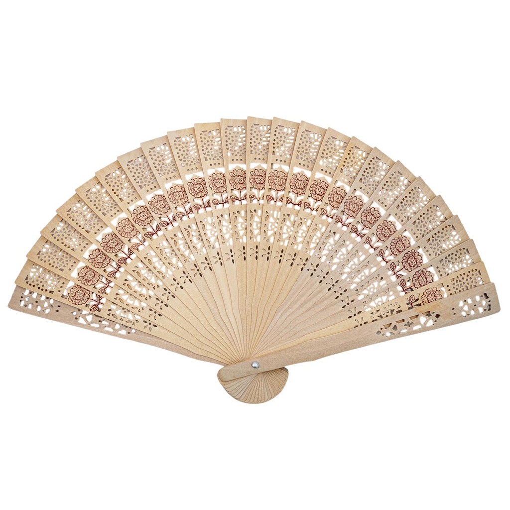 Abanico de madera 23cm