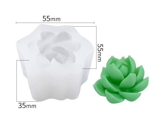 Molde de silicona suculenta 55*55mm