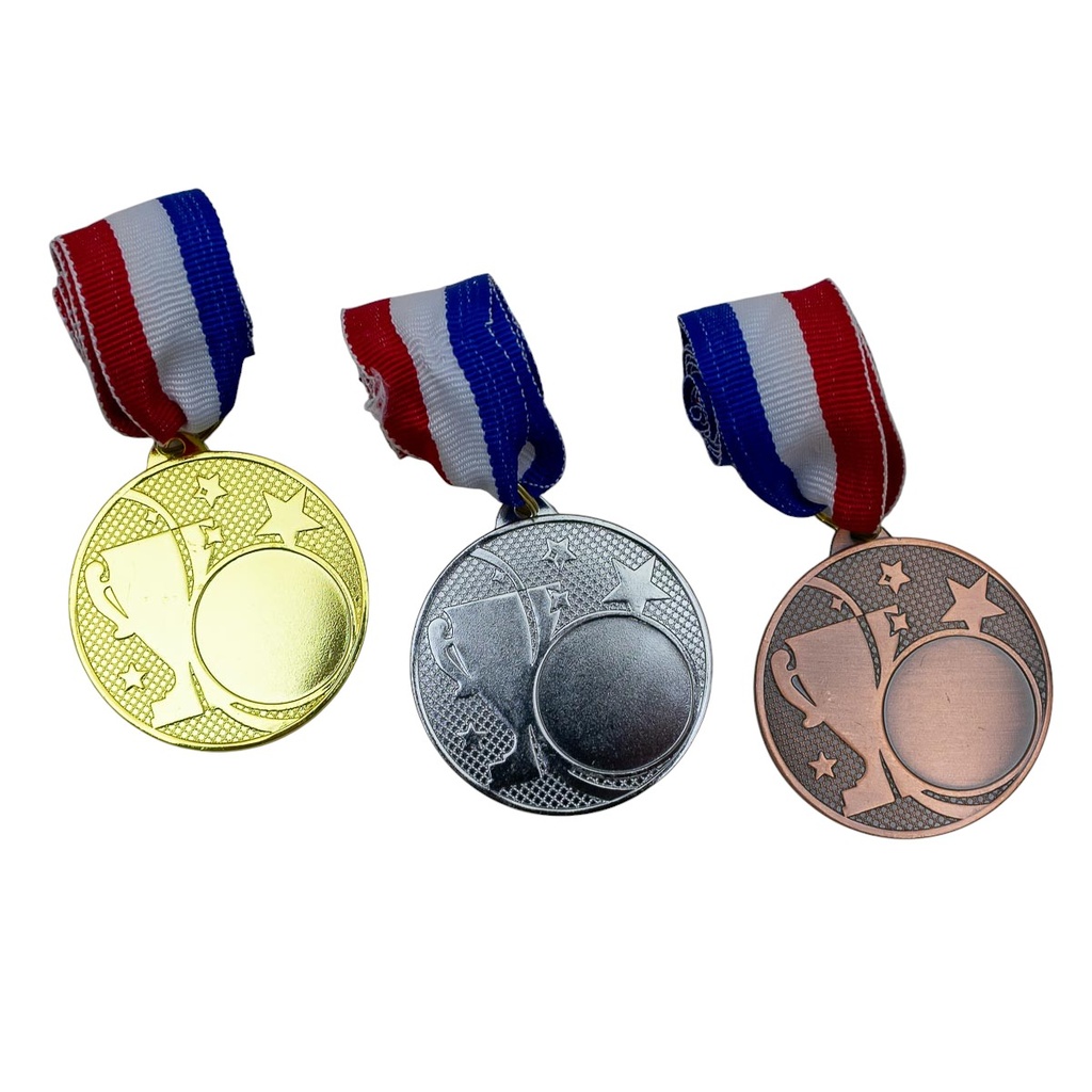 Medalla metálica diseño trofeo 5cm