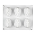 Molde de silicona forma conejo 6 divisiones