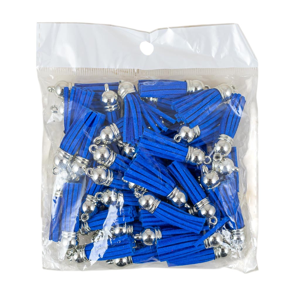 Borla gamuza azul 50 piezas