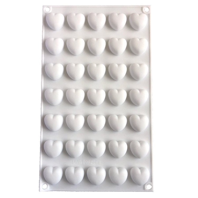 Molde de silicona corazones 35 cavidades 30*17cm