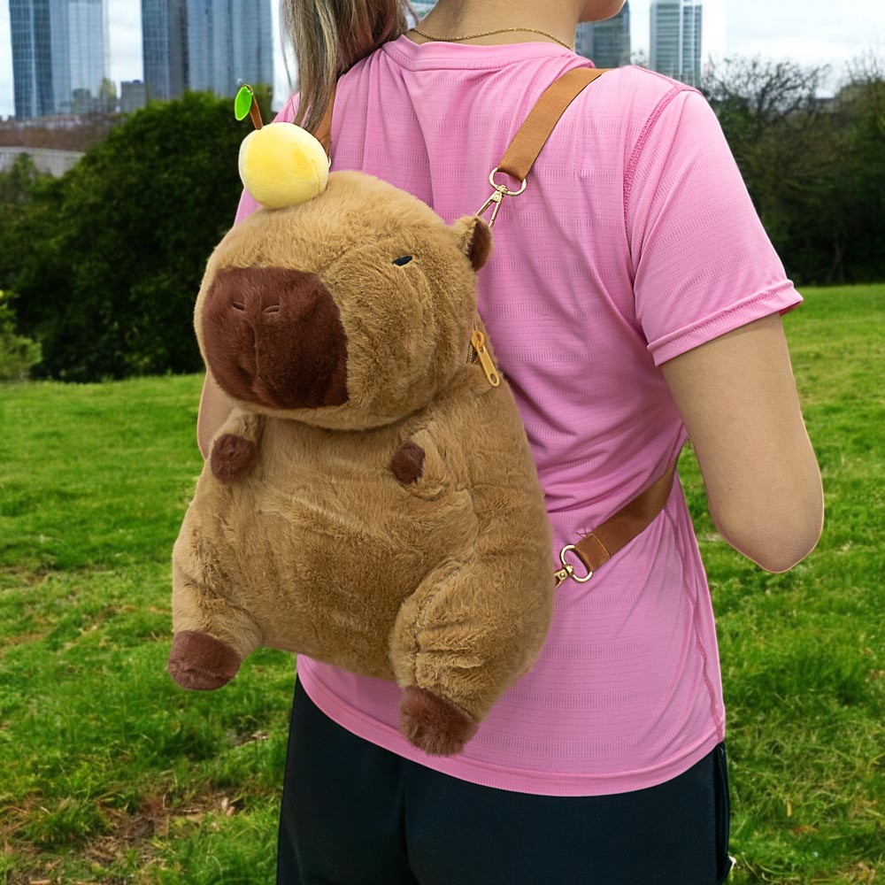 Mochila peluche 35cm capibara