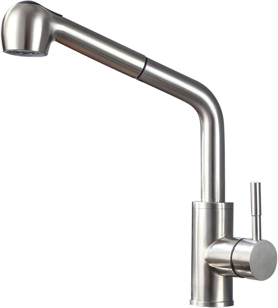 Grifo de cocina inoxidable alto con tiron