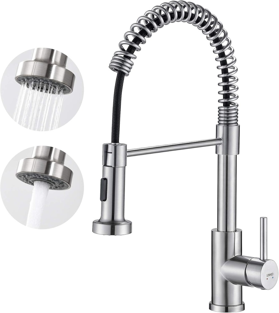 Grifo de cocina gourmet con tirón flexible