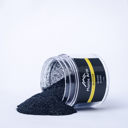 [B100020] Glitter MONTEARTE negro 20G