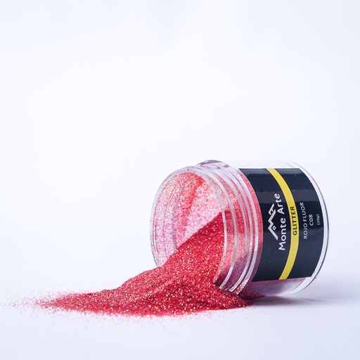 [C0820] Glitter MONTEARTE rojo fluor 20G