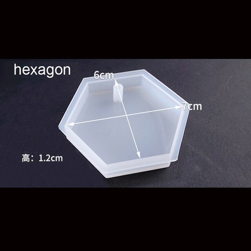 [G02F103] Molde de silicona colgante hexagonal 7*6*1.2cm