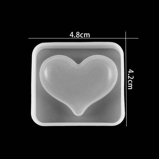 [MSA111] Molde de silicona corazón 3D 48*42*11mm
