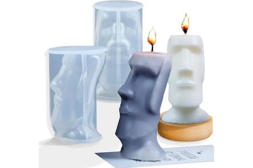 [MS209-1] Molde de silicona vela Moai 50*73mm