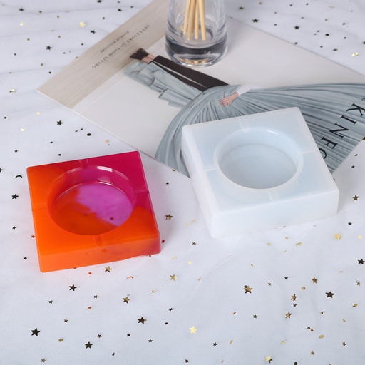[MSD0458] Molde de silicona cenicero cuadrado 10.6*10.6*2.7cm