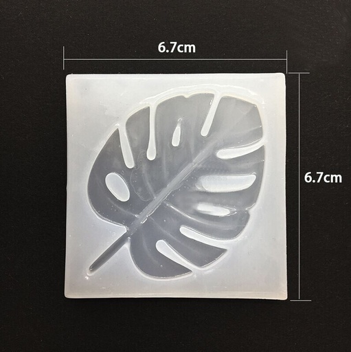 [MS213-3] Molde de silicona con forma de hoja 6.7*6.7*0.7cm