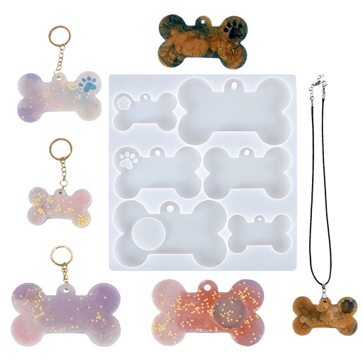[G02F107] Molde de silicona mix de placas huesito