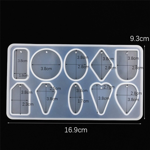 [MS210-39] Molde de silicona formas colgantes 169*93mm