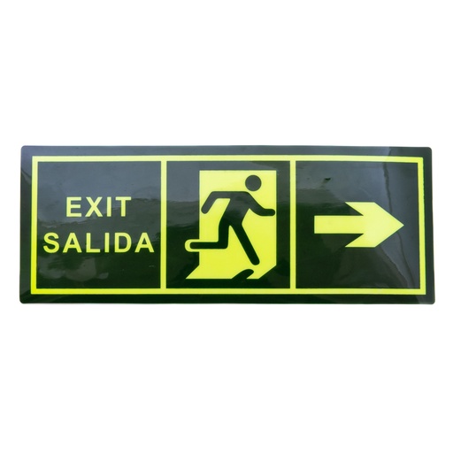 [81314] Cartel de salida con adhesivo 14*35cm