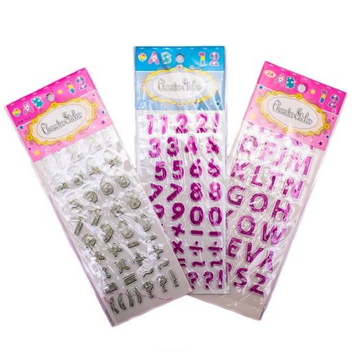 [90997] Sticker de numero y letras