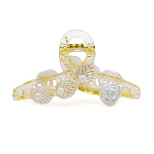 [92445] Pinza transparente con perlas 11cm