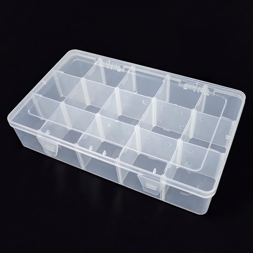 [72983] Caja transparente 15 compartimiento