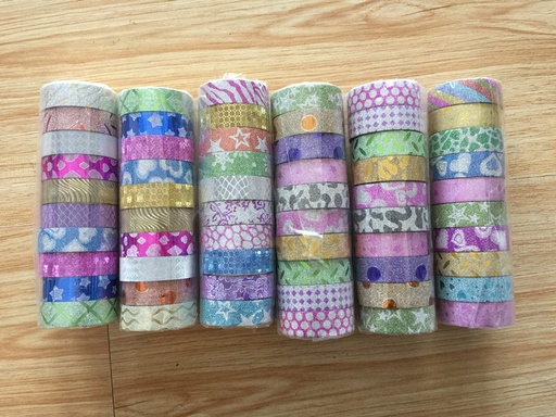 [61591] Cinta adhesiva decorativa con diseños 10PC