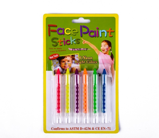 [70761] Lapiz NEON fluor pintura facial 6 color