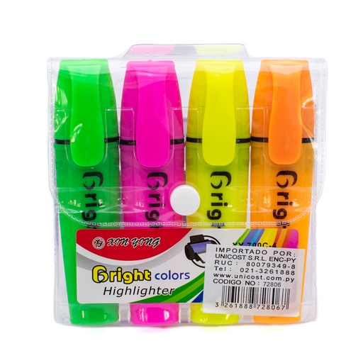 [72806] Resaltador fluor 4pc