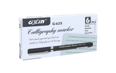 [92214] Microfibra Gixin Calligraphy Marker 6PC